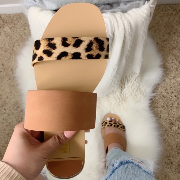 Shoes - NEW Anna Double Strap Sandal- in Leopard